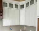 This is the kitchen perimeter cabinets. Door style is a number 91, and they are painted Pure White.